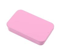 SOLUSTRE Caja Metálica Pequeña con Tapa Deslizante Organizador Rectangular de Hojalata para Almacenamiento de Cosméticos y Joyas Caja Portátil Resistente y Decorativa Rosa para Uso Hogar y