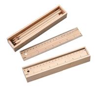 SOLUSTRE Cajas de Madera Sencillo Compartimentos para Lápices Juego de 2 Gran Capacidad y Almacenamiento Resistente, Estuche Escolar