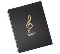 SOLUSTRE Carpeta de Partituras Musicales A4 Negra de Pp, Capacidad para 30 Páginas, Resistente Buena Protección para Proyectos y Presentaciones