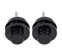 SOLUSTRE Cerraduras de Correa para Guitarra 2 Piezas, Botón Metálico Antideslizante Negro, Pasador de Seguridad Duradero para Correas de Instrumentos Musicales Acústicos y Eléctricos