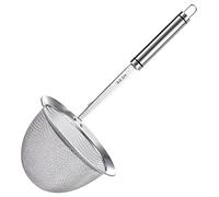 SOLUSTRE Cesta Coladora de Noodles Inoxidable con Asa Antideslizante y Gancho Colador de Dumplings para Cocina Herramienta de Filtrado Práctica y Resistente Pequeño