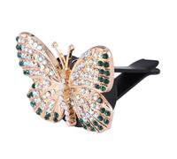 SOLUSTRE Clip De Perfume Para Coche Con Diseño De Rhinestone Brillante Difusor De Aromaterapia De Metal Clip Para Ventilación Decoración Para Salpicadero De Auto Con Almohadilla De