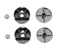 SOLUSTRE Clips de Fijación Superficie Pulida para Espejo de Baño 4 Piezas de Aleación de Zinc y Soporte para Instalación Tapón de Goma Expandible, Diseño Elegante y Brillante para Cuarto