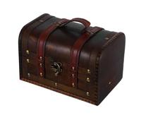 SOLUSTRE Cofre del De Madera Vintage Cofre Pequeño para Guardar Joyas Recuerdos y Baratijas Cerradura para Decoración De Colección