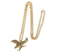 SOLUSTRE Collar De Águila Colgante Vintage Metálico Dorado Para Hombres Estilo Hip Hop Urbano Símbolo De Libertad y Fuerza Uso Diario Cadena Resistente