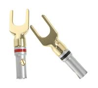 SOLUSTRE Conector de Banana Diseño de Ajuste Seguro y Compatibilidad para Altavoces de Aleación de Aluminio y Cobre 1 Par para Sistemas de Audio Automotriz y Cine en Casa