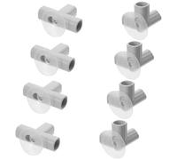 SOLUSTRE Conectores de Plástico en Forma de T y Codo para Parque Infantil, Accesorios de Seguridad Infantiles, 8 Piezas Ventosas, Unión para Vallas y Espacios de Juego Interior