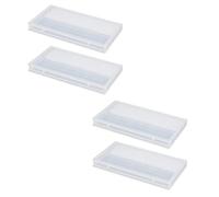 SOLUSTRE Contenedor de Brocas para Uñas de Plástico Ligero y Portátil, Estuche Organizador para 4 Unidades, Adecuado para Almacenamiento en Casa y Manicura
