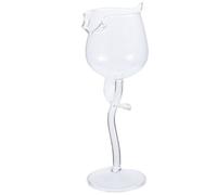 SOLUSTRE Copa de Vino de Vidrio Forma de Rosa para Fiesta y Bares, Diseño Decorativo Elegante y Atractivo para San Valentín y Celebraciones Obsequios