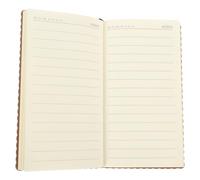 SOLUSTRE Cuaderno de Notas Pequeño Cubierta de Cuero Pu Marrón de Bolsillo Portátil y Organizado para Estudiantes en Escuela y Escritura Creativa