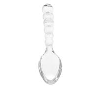 SOLUSTRE Cucharas de Postre de Vidrio Transparente Mini Cucharas para Mezclar y Servir Helado Utensilios de Cocina para Postres y Tartas 1 Unidad