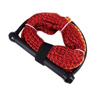 SOLUSTRE Cuerda de Esquí Acuático de Nailon Trenzado 1 Sección Mango Negro Resistente para Wakeboard y Kneeboard, Cuerda Remolcable para Deportes Náuticos y Accesorios de Color Aleatorio