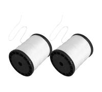 SOLUSTRE Cuerda de Nailon Trenzado para Construcción de Mampostería, 2 Rollos Blancos de 0,195 Kg, Resistente y Duradera para Obra y Herramientas de Albañilería