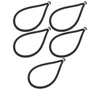 SOLUSTRE Cuerdas Elásticas para Fijación 8 Mm X 19 Cm, Paquete de 5 Unidades, Color Negro, Correas de Amarre Resistentes para Carpas y Toldos, Accesorio para Uso Exterior E Interior