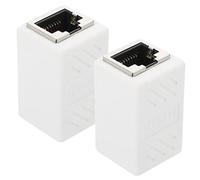 SOLUSTRE de Cable Ethernet Material Abs y Aleación de Zinc Adaptador Rj45 Hembra a Hembra 2piezas Diseño Flexible y Conveniente Compatible Cat6, Cat5e y Cat5 para Redes