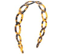 SOLUSTRE Diadema Cabello de Acetato Diseño Dentado, Banda Ancha Antideslizante, Color Carey Profundo, para Mujer Uso Diario, Accesorios de Moda Hogar y Fiestas