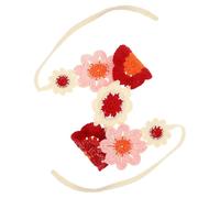 SOLUSTRE Diadema de Moda para Mujer Flores de Ganchillo, Pañuelo Pelo de Tela, Duradero y Adorable para Bodas y Fiestas