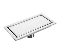 SOLUSTRE Drenaje Lineal de Ducha Rectangular 20 Cm Acero Inoxidable 304 Antiólor Recogedor de Pelo para Baño y Ducha Alta Capacidad de Drenaje y Fácil Instalación