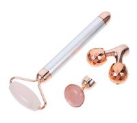 SOLUSTRE Facial de Jade Natural Masajeador Eléctrico Suave para Rostro y Cuello Alivio de Ojos y Círculos Oscuros Ligero y Portátil para Uso Diario y Viajes