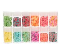 SOLUSTRE Frutas Rebanadas de Arcilla Blanda para Decoración de Uñas DIY Manualidades y Artesania Colores Aleatorios
