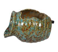 SOLUSTRE Fuente de Agua en Tarro de Cerámica para Jardín y Terraza, Jarrón Flujo Continuo y Accesorios para Decoración de Estanques y Peceras