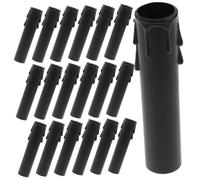 SOLUSTRE Fundas para Gotas De Velas Negras 25x100 Mm De Plástico Protector De Casquillos para Lámparas De Araña, Piezas para Candelabros, Uso Iluminación Decorativa, Pack De 20 Unidades