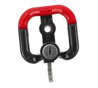 SOLUSTRE Gancho para Casco de Moto con Cerradura Soporte Resistente para Bolsa y Equipaje Gancho Frontal para Scooter y Bicicleta Eléctrica Aluminio Negro y Rojo Resistente la