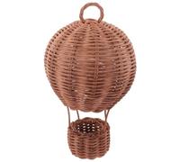 SOLUSTRE Globo Aerostático Accesorio Colgante Artesanía Detallada de Ratán Hecho a Mano para Decoración Infantil y Sala de Estar y Adecuado para Fotografía y Dormitorio Fotografía