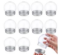 SOLUSTRE Globos de Nieve Vacíos Transparentes de Plástico 150 Ml 10 Piezas Tapa Roscada para Manualidades DIY Decoración Navideña Bolas de Nieve para Decorar