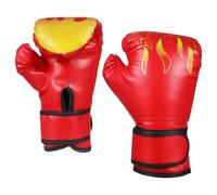 SOLUSTRE Guantes de Boxeo para Pequeños, Guante de Kickboxing para Practicar, Rojos, PU y Eva, Seguros para Ejercicio,