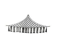 SOLUSTRE Hamaca de Juguetes de Pared para Animales de Peluche Organizador Colgante de Almacenamiento Diseño de Macramé para Habitaciones Infantiles