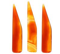 SOLUSTRE Herramienta de Pulido de Ágata 3 Piezas para Joyería de Oro y Plata, Bruñidor Duradero para Cuidado y Acabado Profesional en Bisutería y Manualidades Color Color Aleatorio