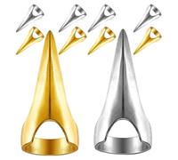 SOLUSTRE Herramientas para Separar y Trenzar el Cabello 10 Piezas Anillos de Dedo Metálicos Dorados y Plateados Estilo Punk Cosplay para Peluquería y Cuidado Profesional del Cabello