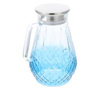 SOLUSTRE Jarra de Vidrio Grande de Resistente al Calor con Tapa Tetera de Agua Fría y Caliente para Hogar Oficina y Fiestas