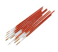 SOLUSTRE Juego de 11 Pinceles Cerdas de Nylon y Tubo de Cobre de Dibujo Lineal Mango Largo Portátil y Superficie Suave, Adecuado para Acuarelas y Pintura Artística