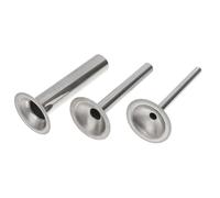 SOLUSTRE Juego de 3 Tubos Embutidores Manuales de Salchichas de Acero Inoxidable, Set de Embudos para Embutidos Tamaños Grande, Mediano y Pequeño, Rellenador Preciso para Cocina Casera