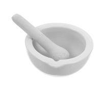 SOLUSTRE Juego De Mortero y Mano De Porcelana Cerámica Resistente, Tamaño Mini, Para Laboratorio y Cocina, Recipiente Para Moler Medicamentos, Especias y Ajo, Herramienta Multiuso De Molienda Precisa