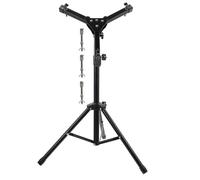 SOLUSTRE Juego de Rack de Batería Soporte Estable y Tecnología de Remaches Plegable de Aleación Negra Estante de Trípode Patas de Amplia Separación para Uso Profesional