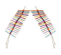 SOLUSTRE Juguetes Masticables de Madera Natural para Loros Pequeños y Medianos, 2 Piezas de Palitos Trituradores Coloridos para Jaula, Enriquecimiento Mental y Control de Conducta