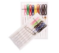 SOLUSTRE Kit de Costura Portátil 2 Piezas Grande y Pequeño, Caja de Color Claro para Herramientas de Costura para Viaje y Hogar, Incluye Agujas, Alfileres y Hilo para Arreglos de Ropa