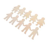 SOLUSTRE Kit de manualidades de 20 figuras de madera para hacer tú mismo: recortes de madera en blanco con formas de y niña, para manualidades infantiles y actividades artísticas para