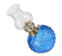 SOLUSTRE Lámpara de Aceite para Altar y Meditación Diseño Vintage en Cristal, Adecuado para Iluminación de Emergencia y Ambiente Interior