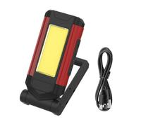 SOLUSTRE Lámpara LED de Trabajo Plegable Recargable USB Roja con Imán Portátil para Camping, Reparación y Emergencia, Luz de Inspección Multifuncional para Taller y Exteriores