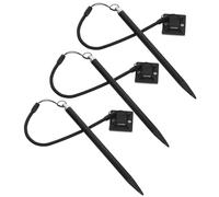 SOLUSTRE Lápiz Óptico Resistivo para Pantallas Táctiles Base Fija y Cordón Anticaída, 3 Unidades, Aluminio y Cobre, Adecuado para Máquinas Pos y Sistemas de Navegación