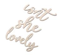 SOLUSTRE Letrero de Madera ISN T She Lovely Adhesivo Flexible para Decoración de Pared Habitación Infantil y Fiesta Fácil Instalación sin Daños para Dormitorio de Niñas y Guardería