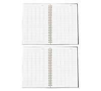 SOLUSTRE Libros Ledger Book 2 Piezas para Registro de Inventario y Contabilidad, Cuaderno de Planificación Presupuestaria para Finanzas Personales y Pequeñas Oficinas