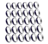 SOLUSTRE Lote de 50 Anillos de Humor Que Cambian de Color, Varios Tamaños (16-20 Mm), Acero Inoxidable, para Mujer y Niños, Joyería de Estado de Ánimo para Uso Diario y Color Aleatorio
