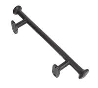 SOLUSTRE Manija de Puerta de Hierro Fundido Negra Grande Tirador Rústico Vintage para Puerta Exterior Granero con 4 Tornillos Adecuado para Jardín de Pantalla