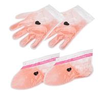 SOLUSTRE Manoplas de Parafina para Manos y Pies Cera de Melocotón, Cómodo y Nutritivo, 2 Pares para Cuidado en Casa