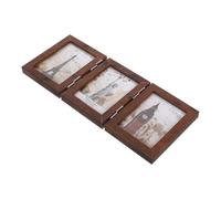 SOLUSTRE Marco de Plegable de Madera Diseño Moderno y Minimalista con Triple Bisagra, de y Soporte Metálico para Graduaciones y Ocasiones Obsequios